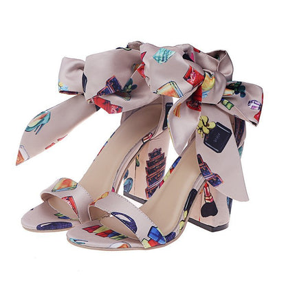 Print exchange strappy sandals Ooho