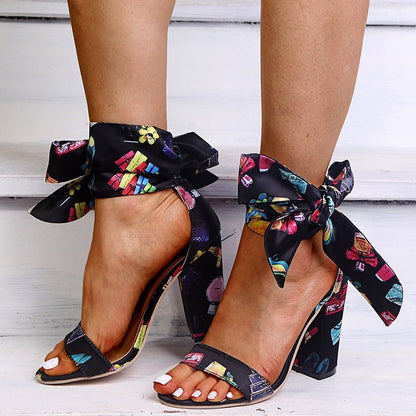Print exchange strappy sandals Ooho