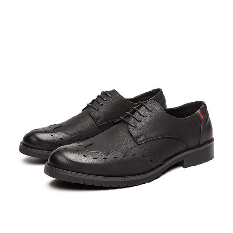 Soft leather pointed shoes men Ooho
