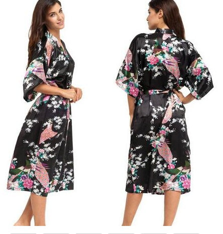Satin Robes for Brides Wedding Robe Sleepwear Silk Ooho