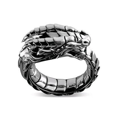 Vintage ethnic Dragon Male Rings Jewelry Ooho