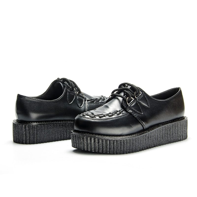 Fujin Brand Star Leather autumn Creepers loafers plus size 35-41 women Shoes ladies platform shoes Women Flats Female Ooho