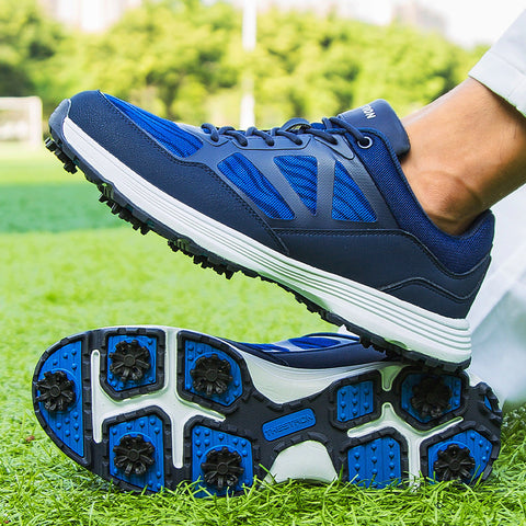 Waterproof Large Size Men's Golf Shoes With Nails For Sports And Leisure Golf Shoes Ooho