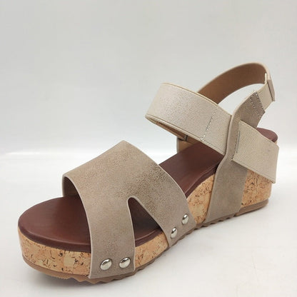 Wedge heel Roman women's high heel sandals Ooho