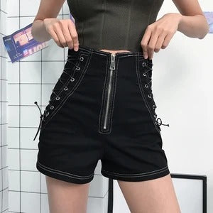 Sexy Ladies Stitching Shorts | High-Waisted Trendy Shorts for Women Ooho