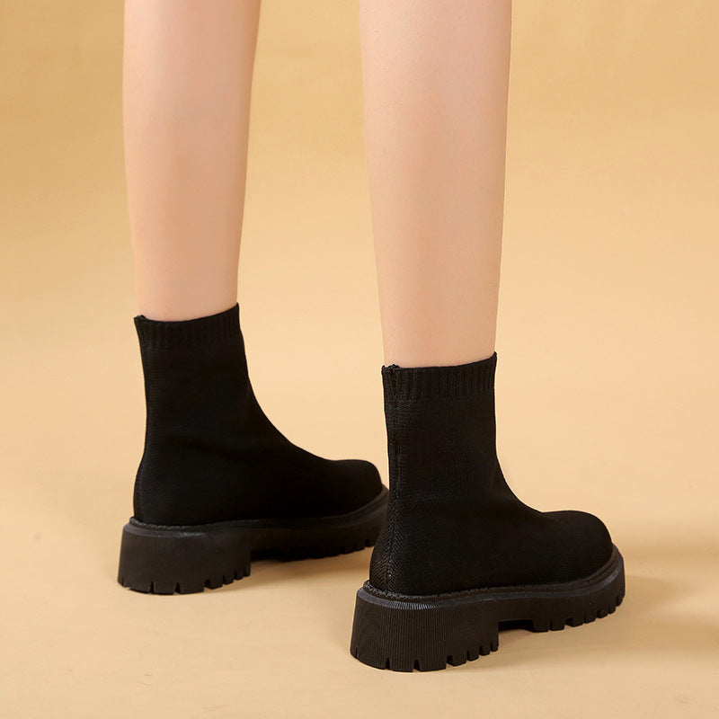 Round Toe Large Size Martin Boots For Women Ooho