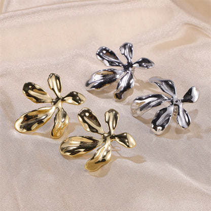 Fashion Metal Flower Earrings For Women Ooho