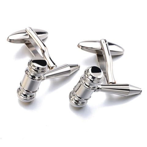 Men's Shirt Cufflinks Stainless Steel Cufflinks Hammer Cufflinks Metal Cufflinks French Cufflinks Ooho
