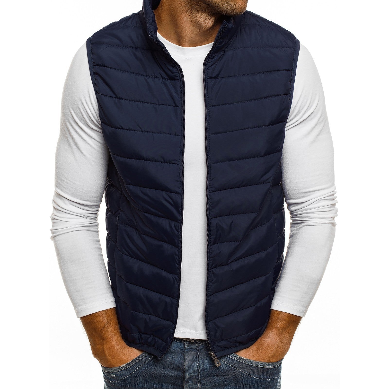 Men's Casual Fashion Simple Loose Cotton Vest Vest Men Ooho