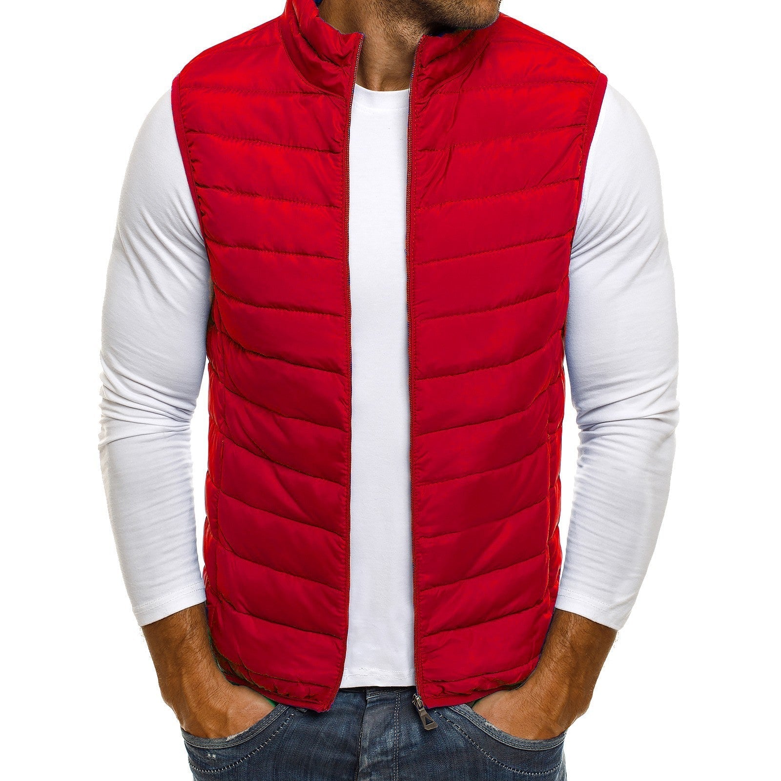 Men's Casual Fashion Simple Loose Cotton Vest Vest Men Ooho
