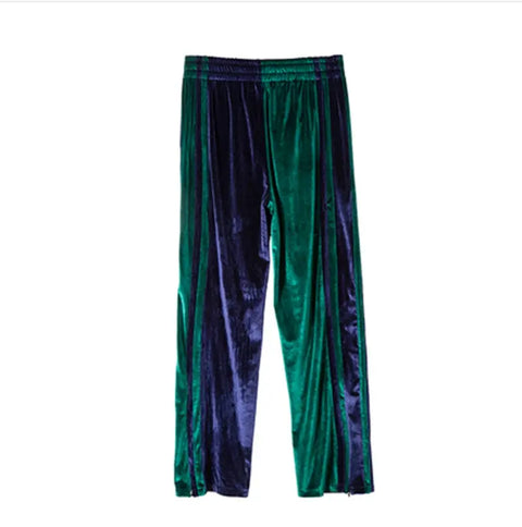 Velour Track Pants Men Women Hip Hop Fashionable Velvet Pan Ooho