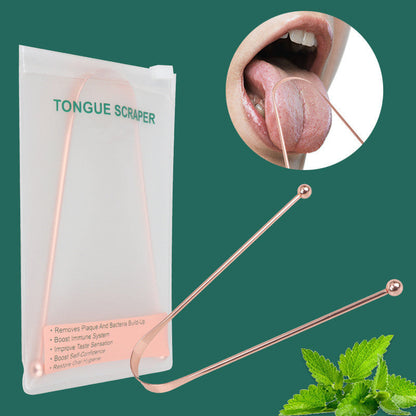 Tongue Scraper Cleaner Metal Cleaning Scraper for Men and Women Tongue Toothbrush Dental Oral Care Hygiene Tool Ooho