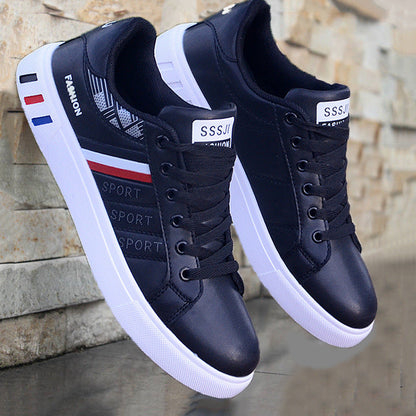 Fashionable Breathable Men's Low-Top Leather Sneakers Ooho