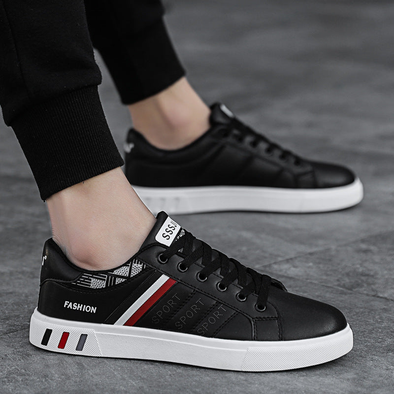 Fashionable Breathable Men's Low-Top Leather Sneakers Ooho