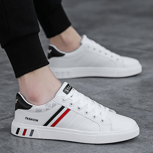 Fashionable Breathable Men's Low-Top Leather Sneakers