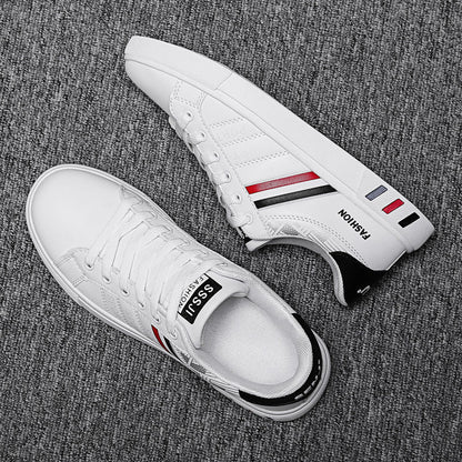 Fashionable Breathable Men's Low-Top Leather Sneakers Ooho
