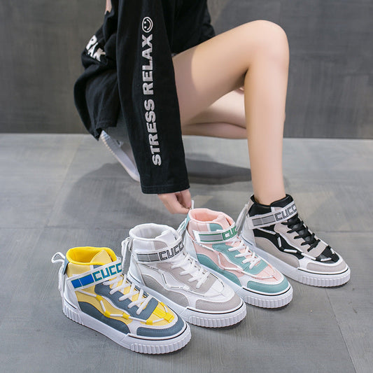 Fashion Ladies High Top Casual Sneakers Ooho