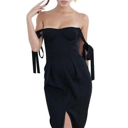 Summer Bodycon Dress Women Party Dress Midi New Arrivals Black Ooho