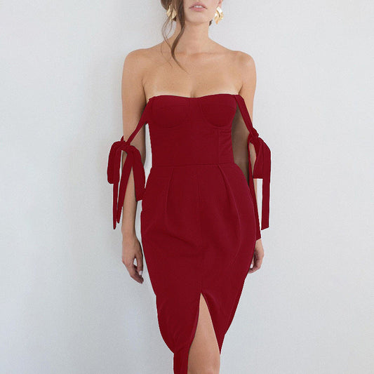 Summer Bodycon Dress Women Party Dress Midi New Arrivals Black Ooho