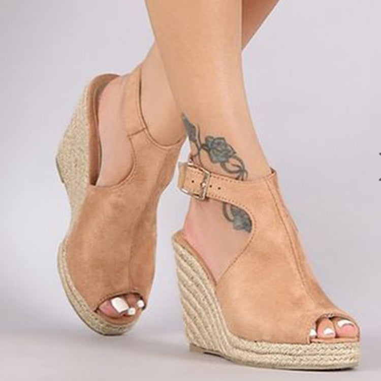 Fashion Women Platform Sandals Peep Toe Spartan Sandals Women Summer Wedges High Heel Shoes Ooho