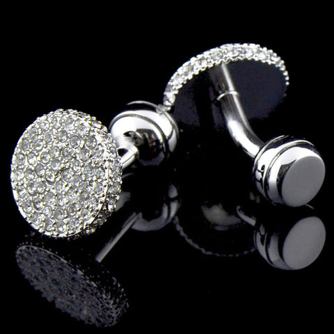 Men s Cufflinks Crystal Full Rhinestone Cufflinks Ooho
