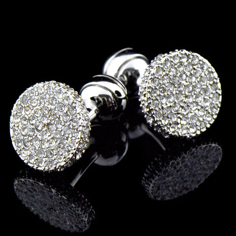 Men s Cufflinks Crystal Full Rhinestone Cufflinks Ooho