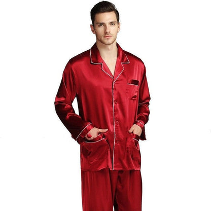 Mens Pajama Set Winter Sleepwear Men Homewear Warm Nightwear Ooho