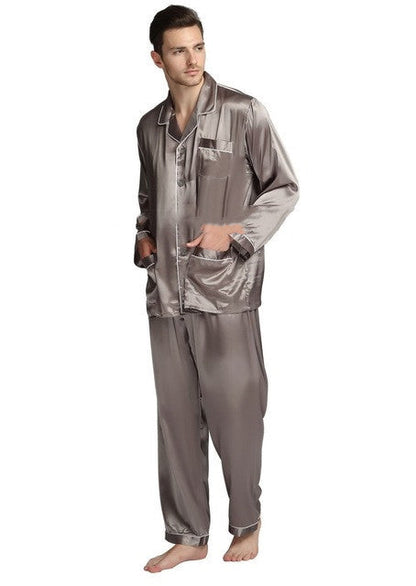 Mens Pajama Set Winter Sleepwear Men Homewear Warm Nightwear Ooho