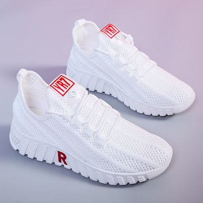 Women Tennis Shoes Bottom Sneakers Gym Female Sport Walking Breathable Mesh Women Sneakers Lightweight Sports Running Shoes Ooho