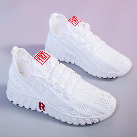 Women Tennis Shoes Bottom Sneakers Gym Female Sport Walking Breathable Mesh Women Sneakers Lightweight Sports Running Shoes Ooho