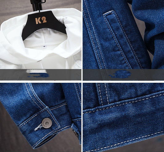 Men's Denim Jacket Loose Jacket Student Clothes Men Ooho