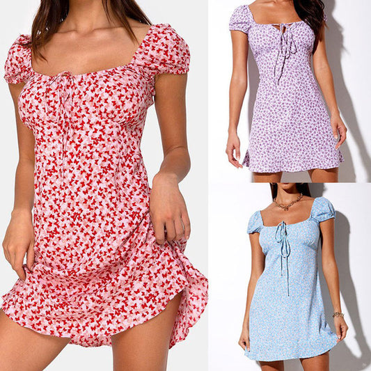 Boho Polka Dot Bodycon Mini Dress | Sexy Bow Sundress for Summer Holidays Ooho