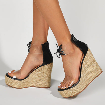 Women Wear Hemp Rope Wedges Sandals Ooho