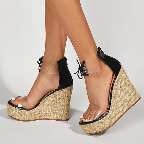 Women Wear Hemp Rope Wedges Sandals Ooho