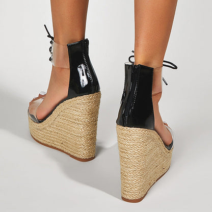 Women Wear Hemp Rope Wedges Sandals Ooho
