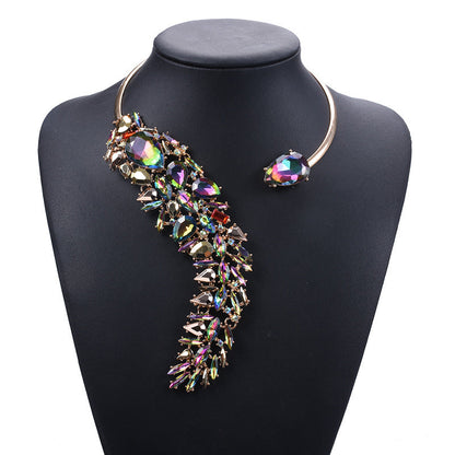 Colorful Rhinestones Chokers Necklaces Fashion Trend Crystals Necklaces Fine Jewelry Accessories for Women Ooho
