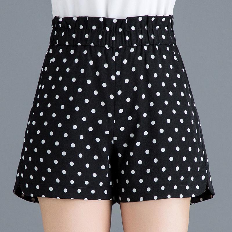 Polka Dot Plaid Shorts Women Summer Ooho