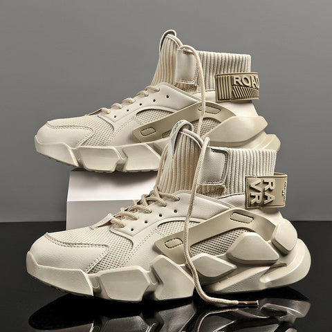 Large Size High Top Basketball Shoes Men Korean Version Of The Trend Ooho