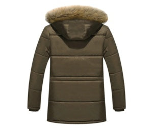 Down Parka Men Winter Jacket Hooded Down Coat Ooho