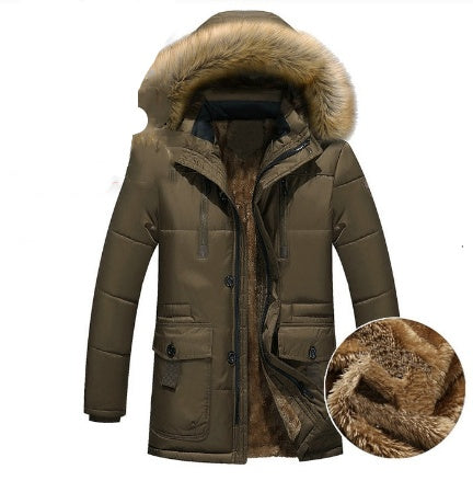 Down Parka Men Winter Jacket Hooded Down Coat Ooho