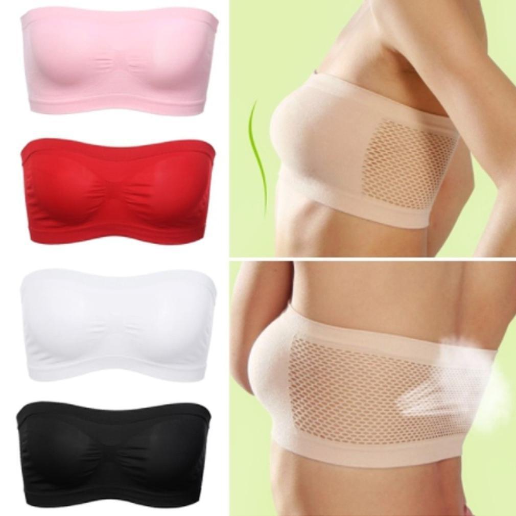 Bandeau Bra Underwear Women Bralette Seamless Strapless Tops Ooho