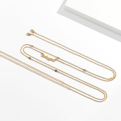 Sexy Fashion Metal Letter Pendant Belly Chains Waist Chain For Women Simple Fine Chain Body Chain Dating Charm Jewelry Ooho
