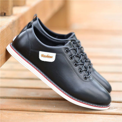 Men's PU Leather Business Casual Shoes for Man Outdoor Breathable Sneakers Male Fashion Loafers Walking Footwear Tenis Feminino null