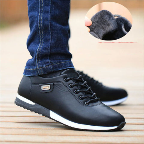 Men's PU Leather Business Casual Shoes for Man Outdoor Breathable Sneakers Male Fashion Loafers Walking Footwear Tenis Feminino null