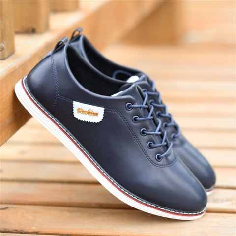 Men's PU Leather Business Casual Shoes for Man Outdoor Breathable Sneakers Male Fashion Loafers Walking Footwear Tenis Feminino null