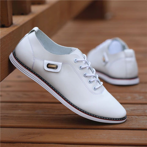 Men's PU Leather Business Casual Shoes for Man Outdoor Breathable Sneakers Male Fashion Loafers Walking Footwear Tenis Feminino null