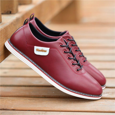 Men's PU Leather Business Casual Shoes for Man Outdoor Breathable Sneakers Male Fashion Loafers Walking Footwear Tenis Feminino null