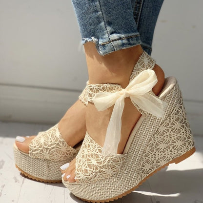 Women Summer Shoes Wedges Sandals Party Platform High Heels Ooho