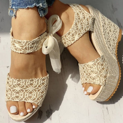Women Summer Shoes Wedges Sandals Party Platform High Heels Ooho