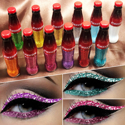 Color Eyeliner Glitter Pencil Women Party Smoky Sexy Eyes Liner Diamond Shining Glitter Eyeliner Makeup Cosmetics Beauty Ooho